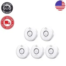 Battery-Powered Water Leak Alarm Detector - 5-Pack, 120dB Alert,  Waterproof