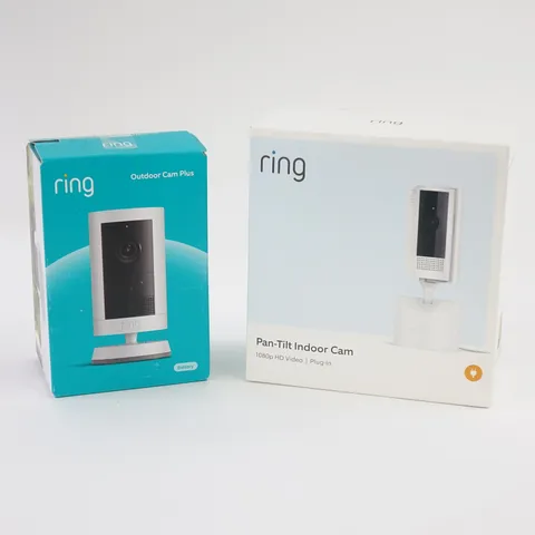 Ring Outdoor Cam Plus with Indoor Pan Tilt Camera Digital Camera - Open Box