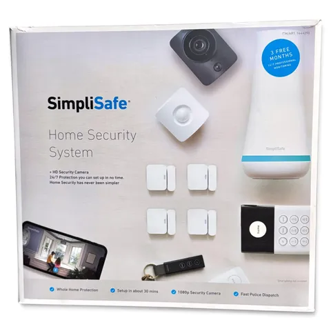 SimpliSafe 1444290 10 Piece Home Security System HD Camera Open Box