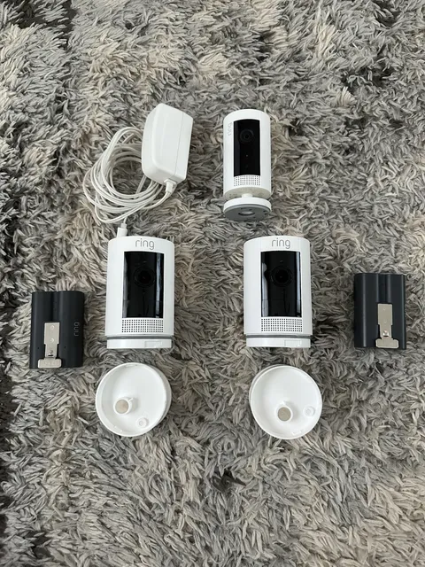2 - Ring Outdoor (Stick Up Cams) and 1 -Ring Indoor Camera Bundle Plus Batteries