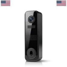 Wireless Doorbell Camera 2K 2.4GHz WiFi IP65 Waterproof Two-Way Audio Night