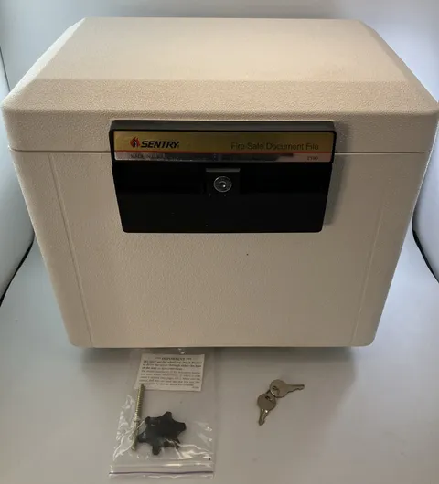 Sentry 2190 Safe Keyed FireProof Security Privacy Lock Box with Key File Folder