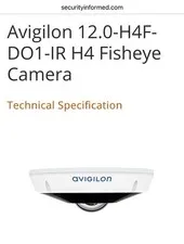 Avigilon 12.0-H4F-DO1-IR Fisheye Dome Surveillance Camera (Scuffed Dome & Lens)