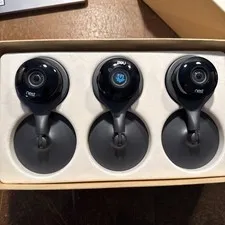 Google Nest Cam Indoor 1080p HD Wired Security Camera 3-Pack NC1104US