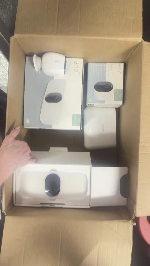 Arlo Pro 4 Security Camera Bundle – 3 New In Box & 2 open box