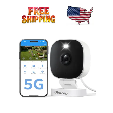 Advanced Home Security Camera - 2.5K Resolution, Night Vision & Motion Spotlight