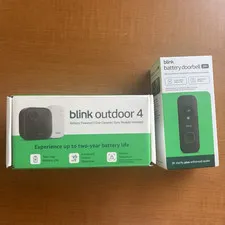 Blink Outdoor 4 Camera and Blink Battery Doorbell 2K+ Bundle