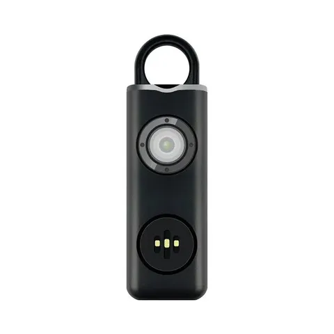 2 Pack  Personal Safety Alarm 130dB Keychain LED Light Rechargeable