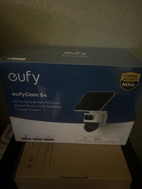 eufyCam S4 Solar-Powered WiFi Triple Lens 4K Bullet-PTZ Cam