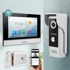 HOMSECUR 7" Waterproof WIFI HD Video Doorbell Intercom With Lock Voice Message