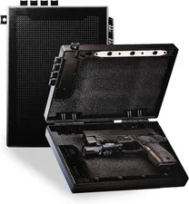 Portable Handgun Storage Case - TSA Compliant Lock Box - 2 Pack