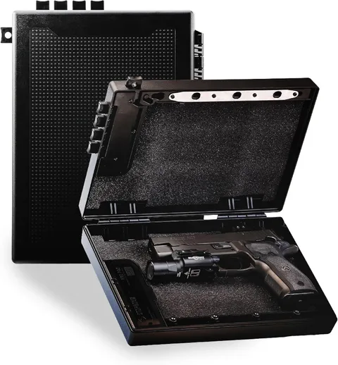 Portable Handgun Storage Case - TSA Compliant Lock Box - 2 Pack