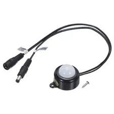 DC PIR Motion Sensor Switch  Light Sensor DC Coupler for LED Light Black