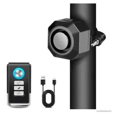 Bike Alarm 110dB USB-C Rechargeable Remote Control Motion Sensor Waterproof