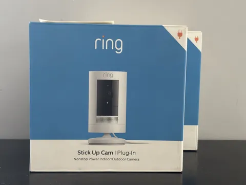 Ring Stick Up Cam Plug-In Indoor/Outdoor 1080p Wired Security Camera