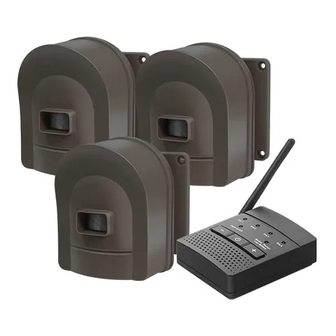 1/2 Mile Hosmart Driveway Alarm Wireless Sensor 1 receiver & 3 coffee sensors
