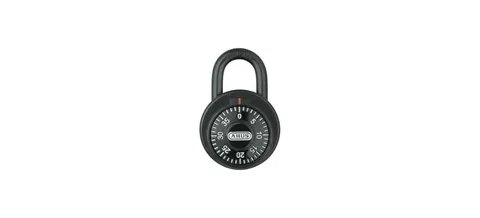 Abus Lock Company Black 3-Dial Combination Padlock, W 2", Shackle 1/4"D