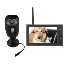 7 Inch LCD Wireless WIFI 4CH Security Monitor System Display+Camera 1pc IR