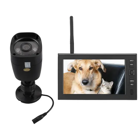 7 Inch LCD Wireless WIFI 4CH Security Monitor System Display+Camera 1pc IR