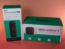 Blink Outdoor 4 Wireless Camera with Sync Module + Battery Doorbell 2K | Bundle