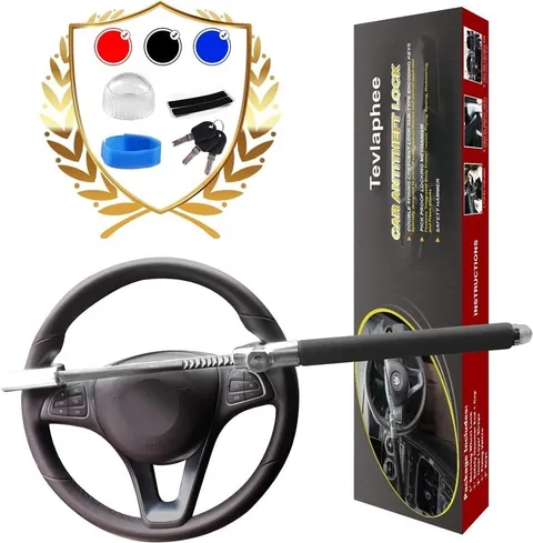 Black Steering Wheel Lock for Cars ,Wheel Lock, Vehicle Locker, Adjustable