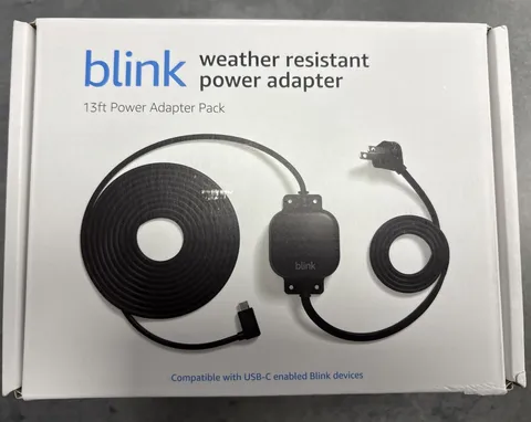 Blink Weather Resistant 13ft Power Adapter Black