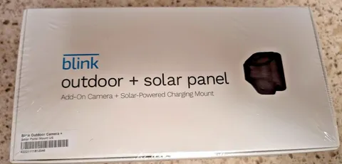 Blink Outdoor Solar Panel Charging Mount wireless security camera, New