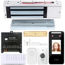Access Control System Kit with Facial Recognition, 1200lbs Magnetic Lock, Key...