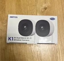 INFIYA K1 2-Pack 2K Wi-Fi Indoor/Outdoor Cameras Night Vision 2-Way Audio