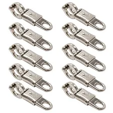 10-Pack Nickel Plated Quick Release Panic Snap with Fixed-Eye, Panic Snap Quick