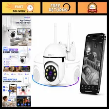 1080P Indoor Security Camera, Pan/Tilt, Two-Way Audio, Night Vision, WiFi, Easy
