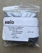 AWID KT-AWID-G-0, Proximity Key Tags/Key Fobs 26-bit-STD - Bag of 11 - New!