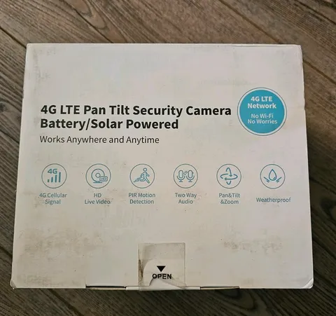 RBX-S60 4G LTE Pan Tilt Security Camera Battery/Solar HD Video PIR Audio