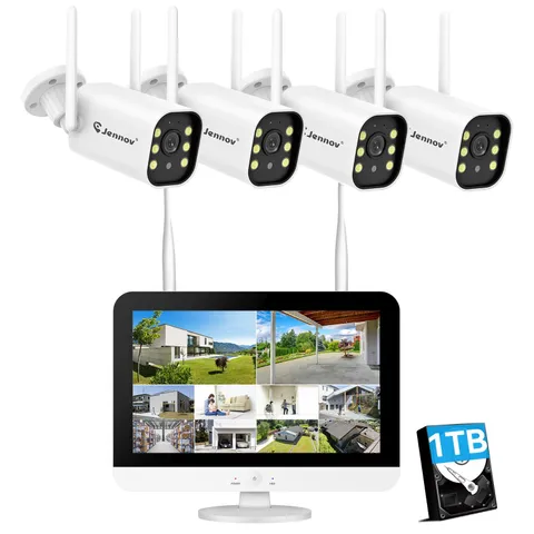 Wireless Security Camera System Smart Color Night Vision Outdoor WiFi Cameras