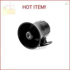 QWORK Electric Siren Horn, DC 12V Security Loud Wired Alarm Siren for Home Alarm