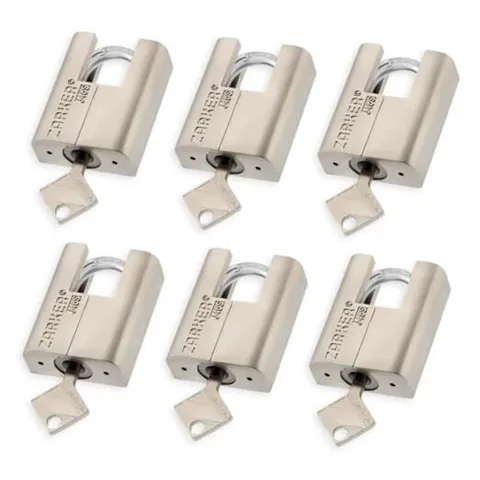 J45S keyed Alike Padlocks, Heavy Duty Stainless Steel 6 Pack - Keyed Alike
