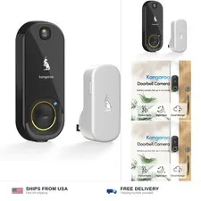 Kangaroo Wireless Doorbell+Chime,HD Camera,Easy Setup,Battery Power,Motion De...