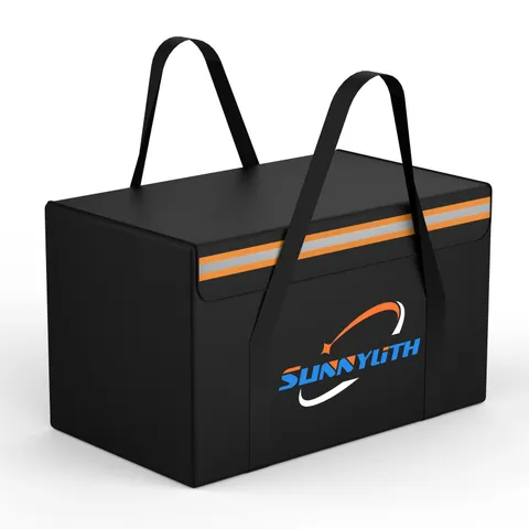 12V 100Ah LiFePO4 Lithium Battery Fireproof Safe Bag, Large Capacity Explosio...
