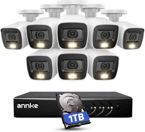 ANNKE 8CH 3K Lite Wired Security Camera System, 8X CCTV Cam, 1TB HDD NEW!!!