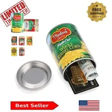 Portable Fake Can Diversion Safe for Hidden Storage of Cash, Keys & Jewelry