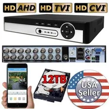 Sikker standalone 16 channel HD 8MP 4K Camera DVR Recorder with  12TB hard drive