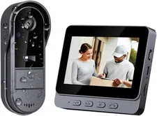 Wireless Doorbell Camera with Monitor 1080P HD No Subscription IP65 Waterproof