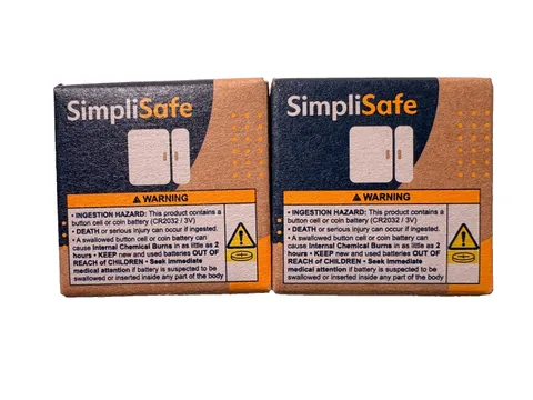 NEW SimpliSafe Entry ES3 Door Sensor White Magnetic Home Security - 2 Pack