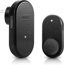 33 Ringtones Wireless Doorbell Set 500Ft Range Self Adhesive Push Button