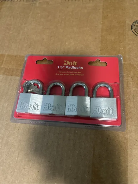 Do it 1-1/2 In. Aluminum Keyed Padlock (4-Pack) 1840QDIB 