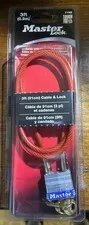 Master Lock Padlock Cable Lock 3/16 X 36In 4 Pin Cylinder Steel 1Pk