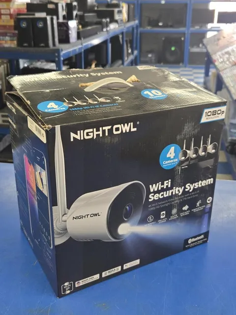NIGHT OWL 4 SECURITY CAMERA SYSTEM IN BOX *ACCOUNT LOCKED* SOLD AS IS SEE DESC