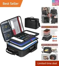 5200°F Fireproof Document Bag with Lock 17 x 12.3 x 5.3 inch, Upgraded Heat I...