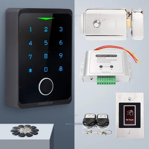 HOMSECUR IP66 APP WIFI Fingerprint Access Control Set Electric Lock With Keys
