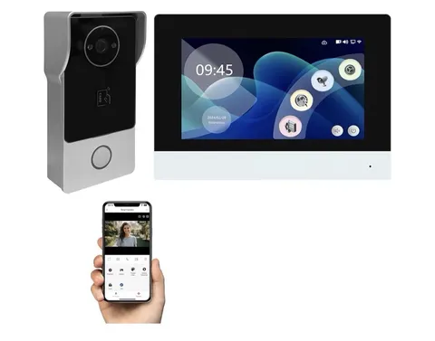 Smart Video Doorbell Intercom System with 7" Touch Screen Monitor, 2MP HD Camera